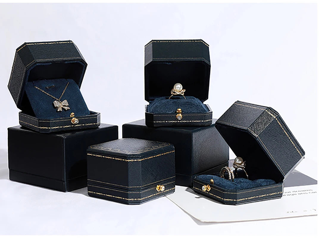 Premium Octagonal Jewelry Box – Elegant Storage for Rings, Necklaces & Bracelets