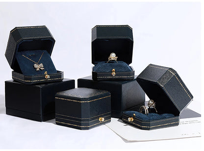 Premium Octagonal Jewelry Box – Elegant Storage for Rings, Necklaces & Bracelets
