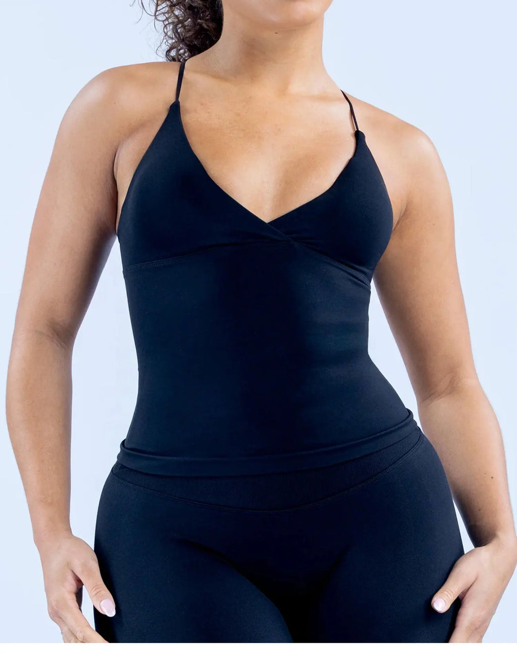 Vision Twist Front Longline Top Backless Sports Tank Top Women Yoga Vest with Removable Cups Fitness Camisole Running Gym Tops