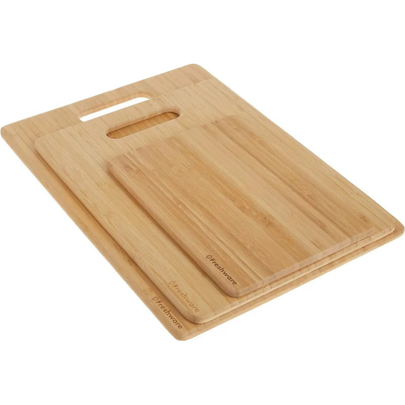 Bamboo Cutting Boards Set of 3 – Wooden Chopping Board for Meat & Vegetables