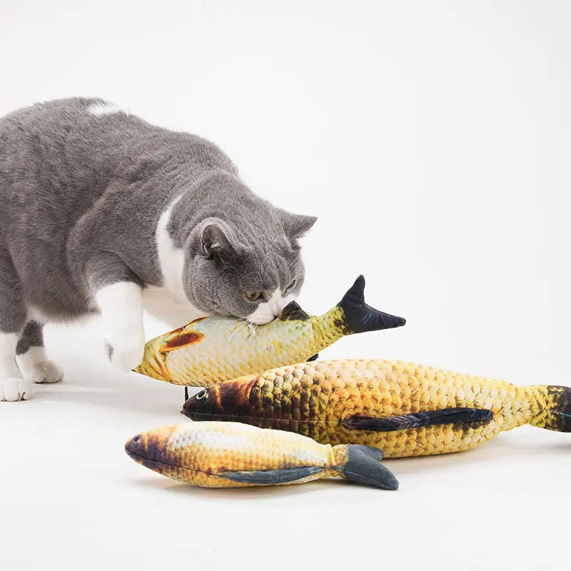 Fish Shape Cat Toy – Plush Scratch Board & Interactive Cat Toy