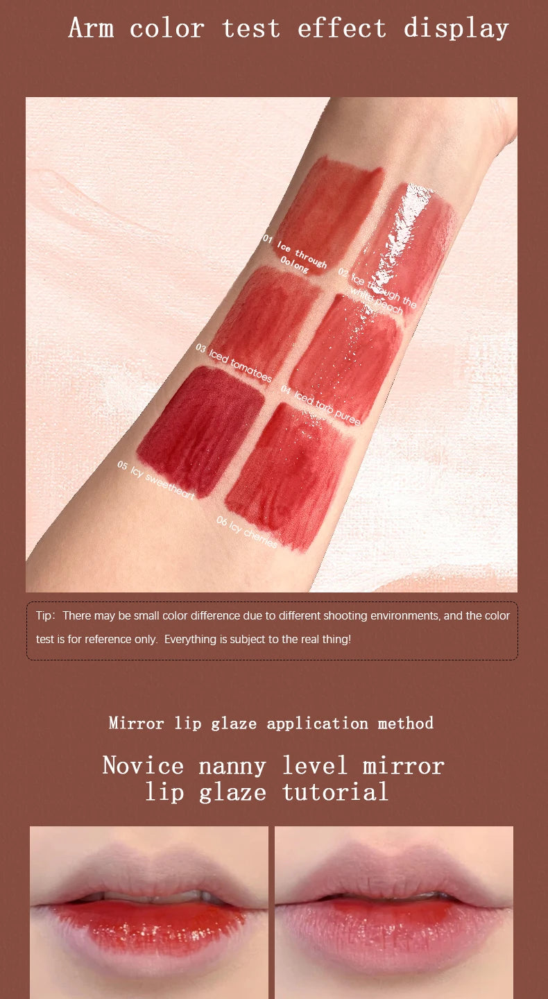 Long-Lasting Hydrating Lip Gloss – Waterproof Transparent Mirror Shine