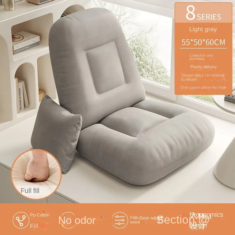 4-in-1 Adjustable Chaise Lounge Sofa Bed with Pillow – 15-Position Floor Lounger