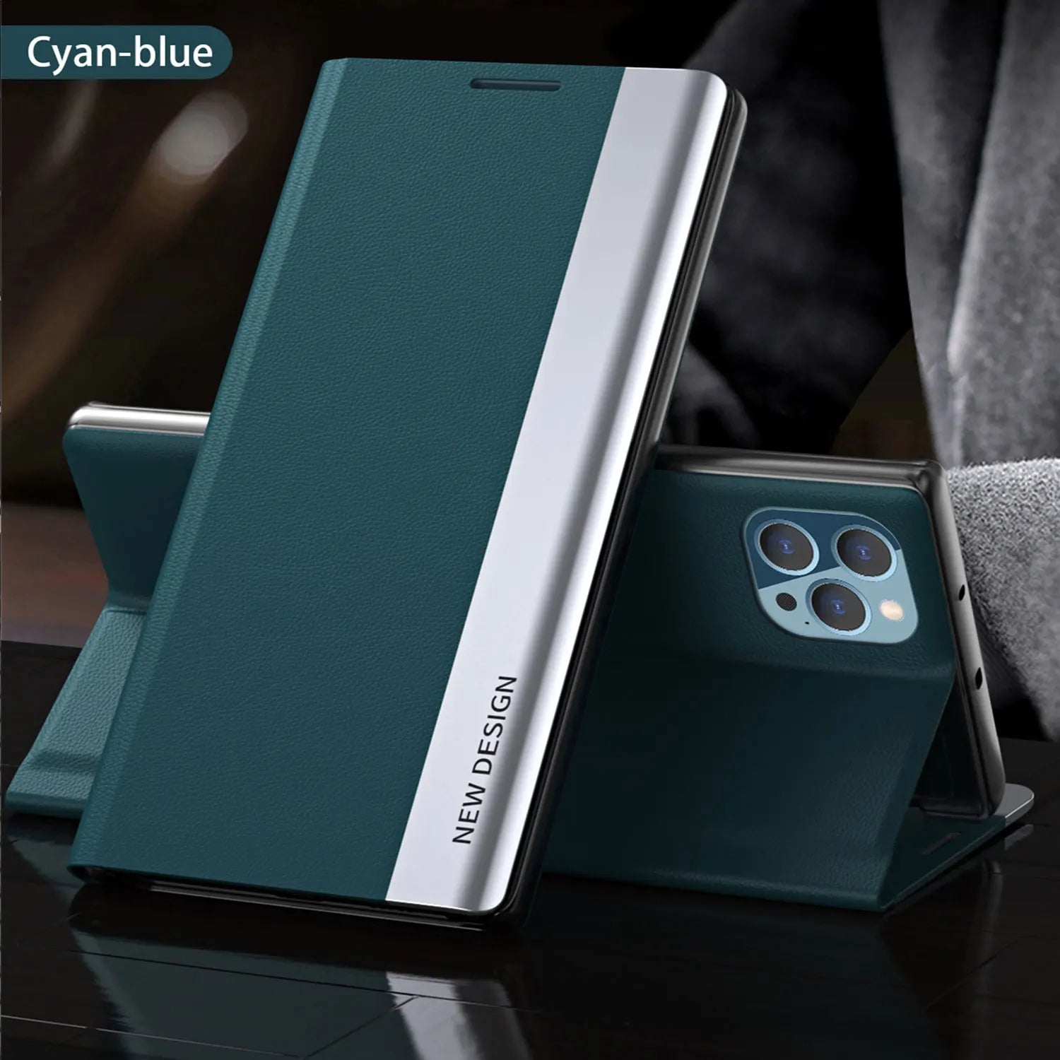 Luxury Shockproof Leather Flip Case for iPhone 17, 16, 15, 14, 13 & 12 Series