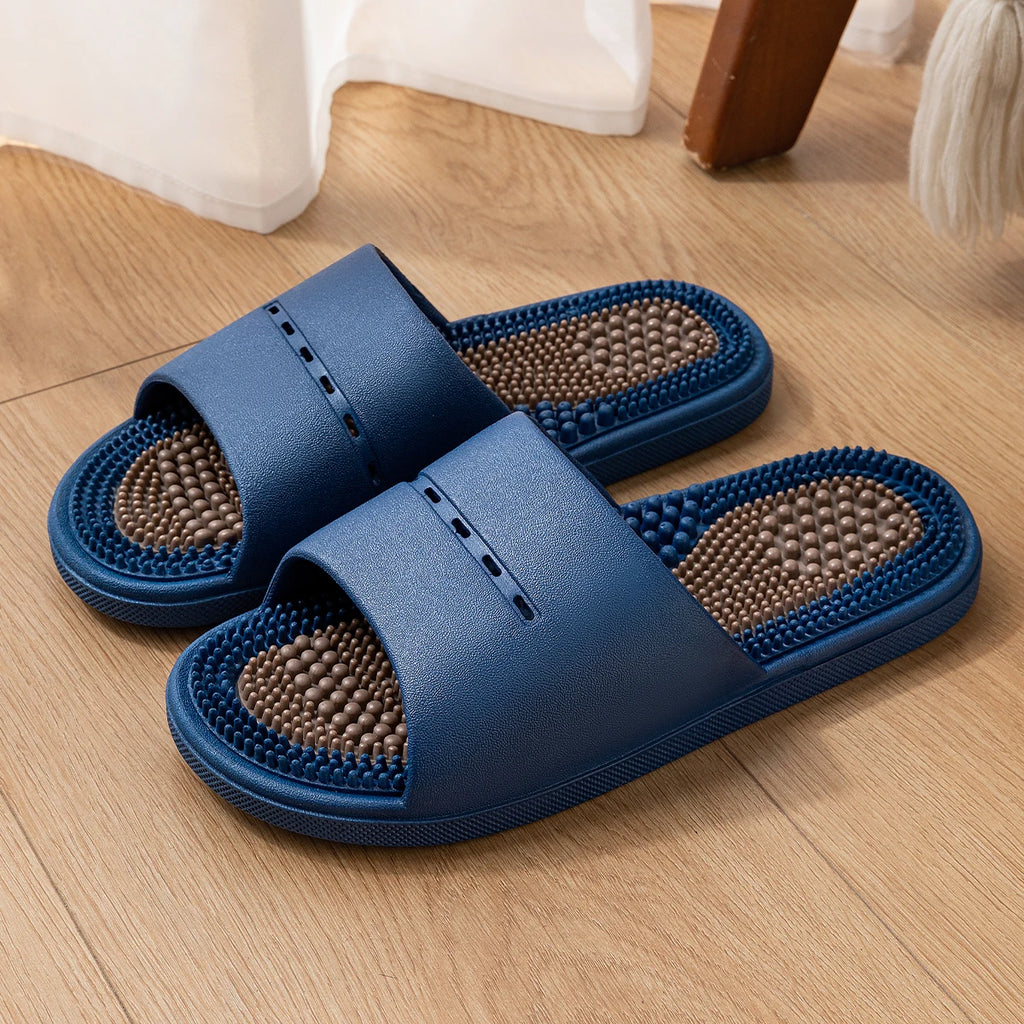 Comfortable PVC Indoor Slippers for Men & Women – Massage & Breathable Home Slides