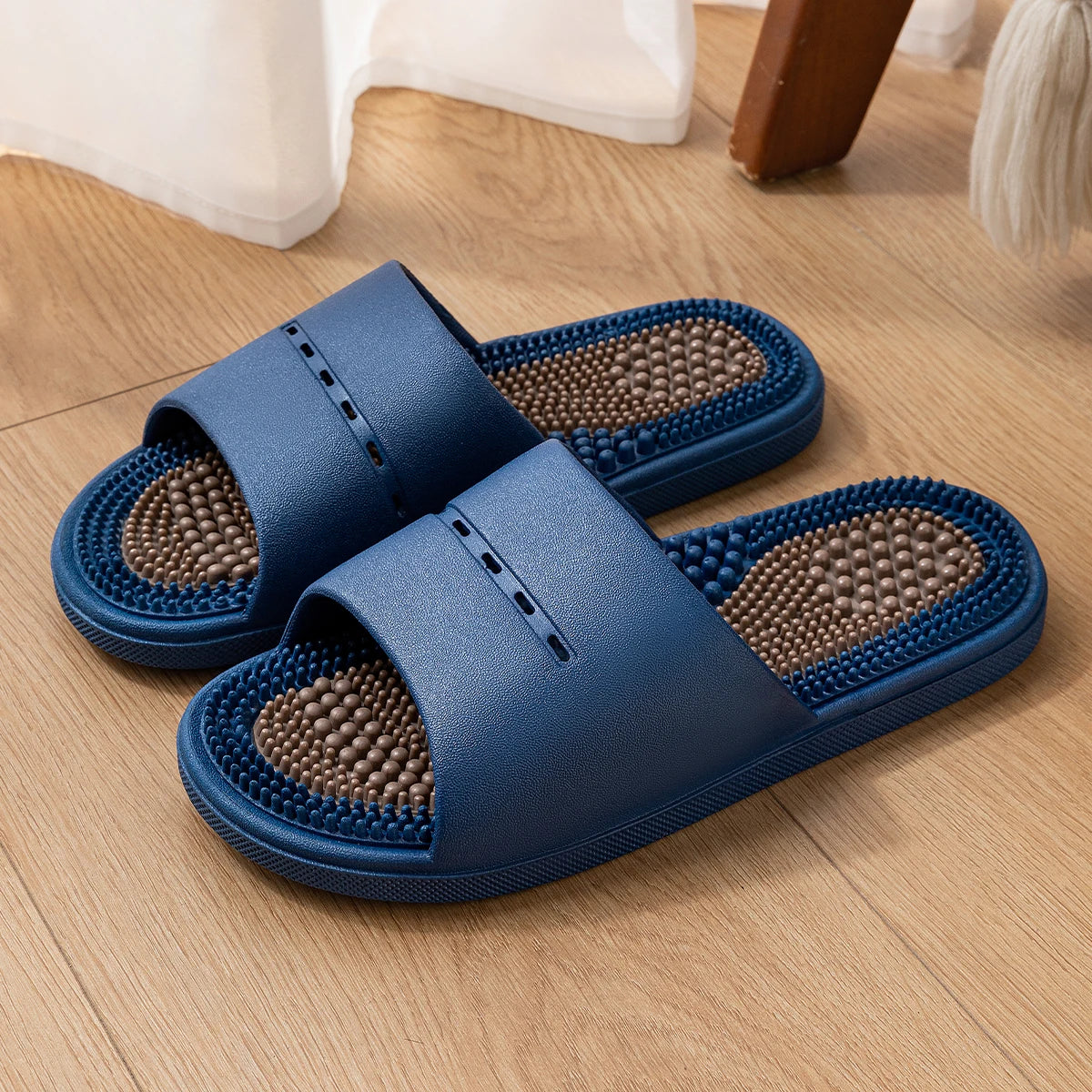 Comfortable PVC Indoor Slippers for Men & Women – Massage & Breathable Home Slides