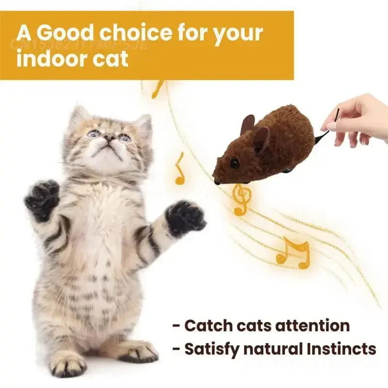 Interactive Plush Mouse Toy for Cats