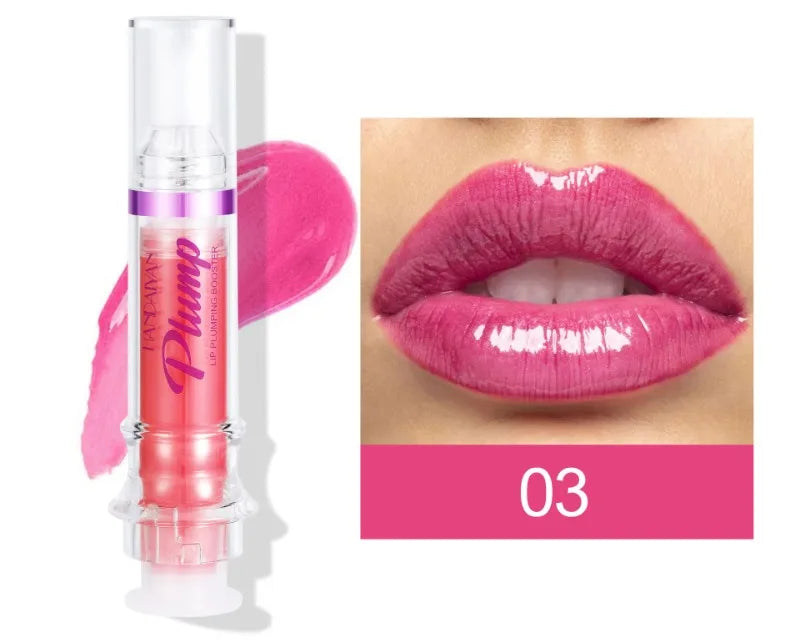 Long-Lasting Lip Plumping Gloss – Moisturising Red & Nude Glitter Lip Oil