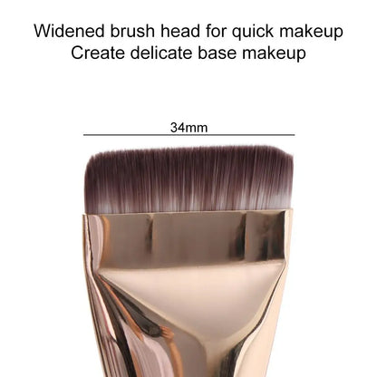 Ultra-Thin Flat Foundation Brush – Soft Synthetic Makeup Brush