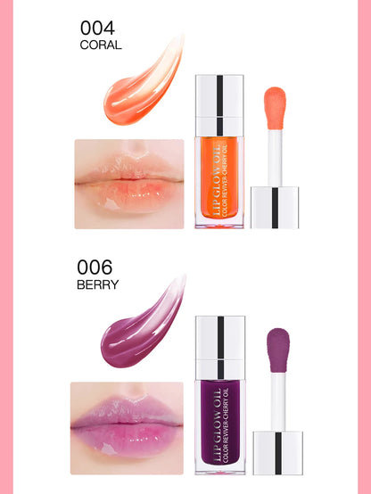 Hydrating Pink Lip Oil Gloss – Moisturising & Plumping Lip Treatment Soft & Nourished Lips