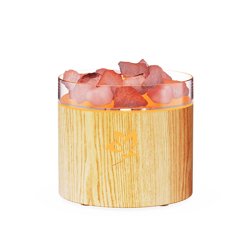 Crystal Salt Stone Aromatherapy Machine Colorful Atmosphere Lamp Atomization Humidification Suitable for Office and Bedroom