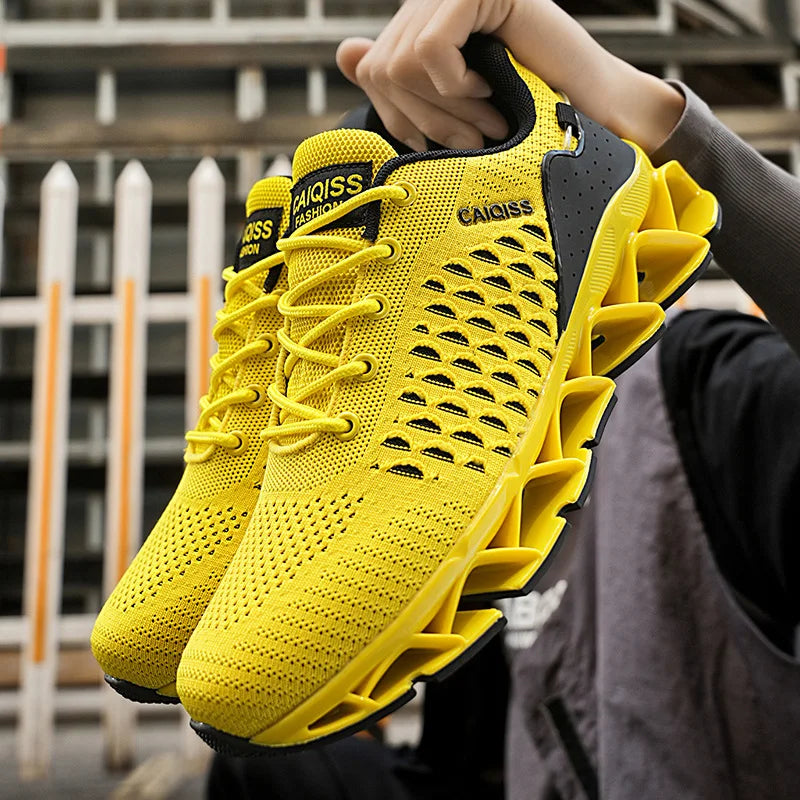 Men’s Lightweight Breathable Running Sneakers – Shock-Absorb Gym & Casual Shoes