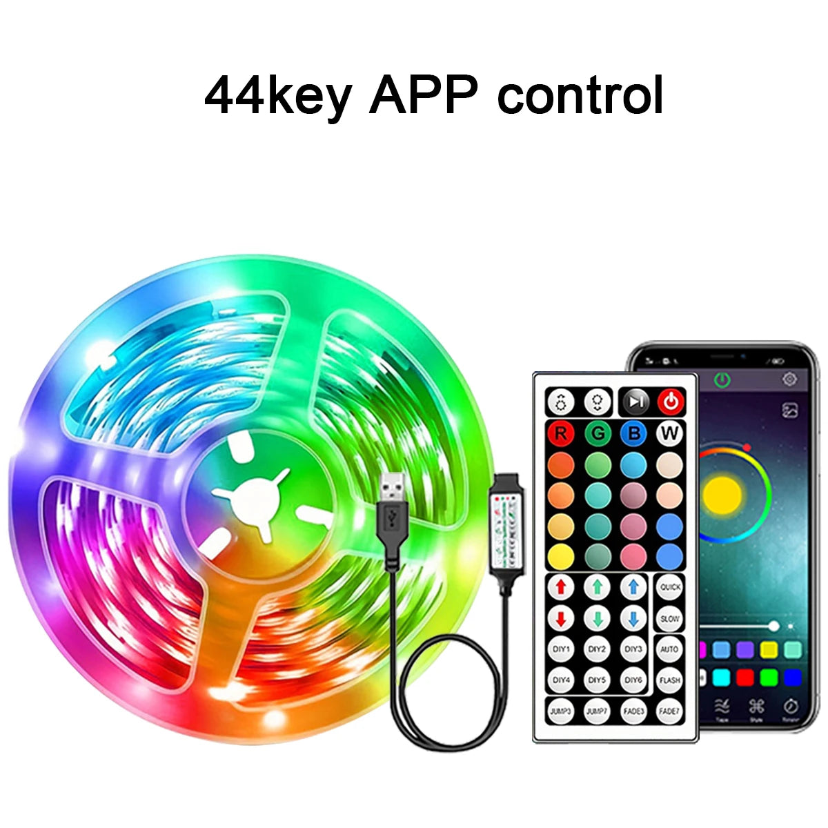RGB LED Strip Lights – APP Control Room Decoration Light