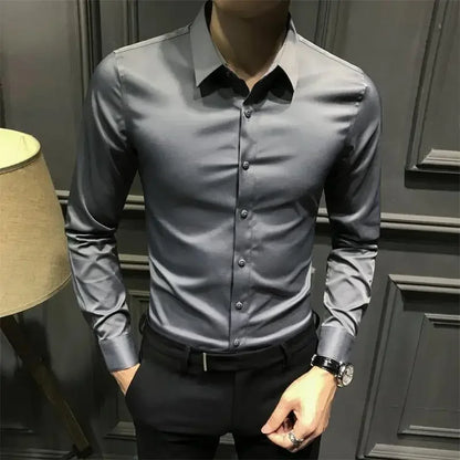 Men’s Long Sleeve Shirt – Elegant & Casual for Office and Everyday