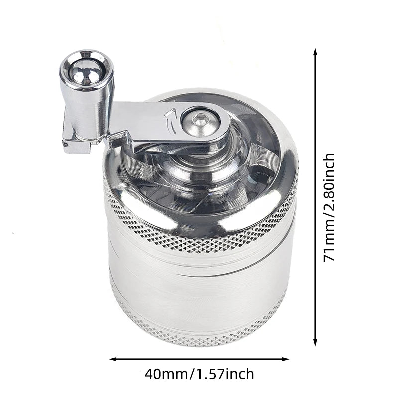 4-Layer Premium Metal Herb Grinder – Multifunctional Tobacco & Herb Crusher