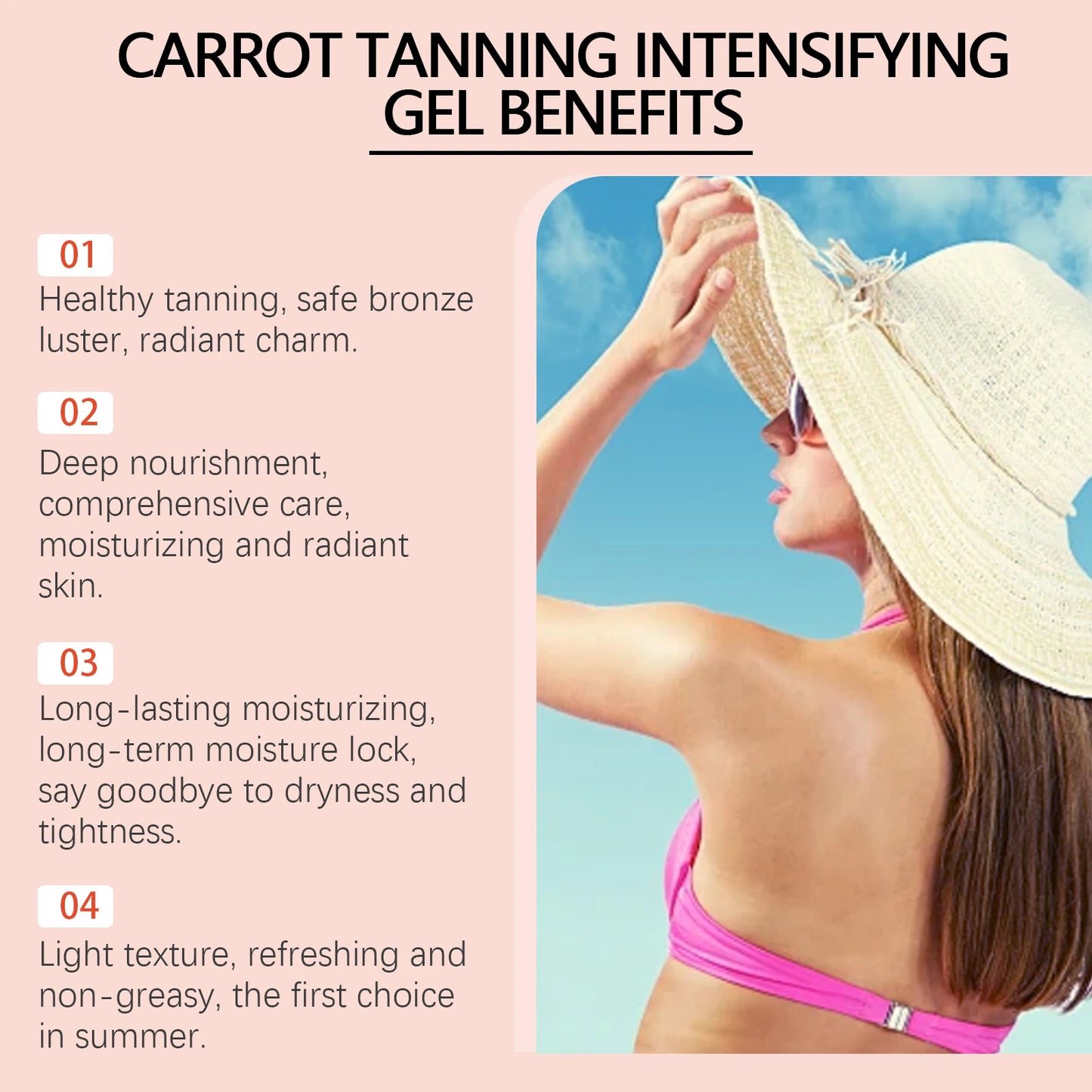 Intensive Self Tanning Gel – Fast Bronzing Lotion for Face & Body Sunless Tan 100g