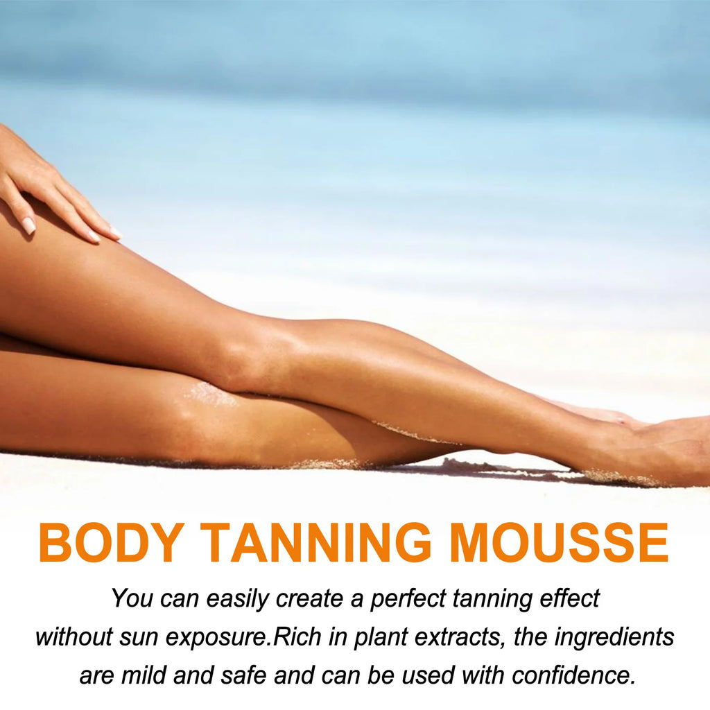 Tanning Accelerator Mousse – Natural Self Tanner & Body Bronzer for a Sun-Kissed Glow
