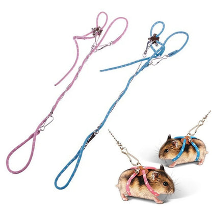 Adjustable Soft Harness & Leash Set for Small Pets – Hamsters, Rats & Ferrets