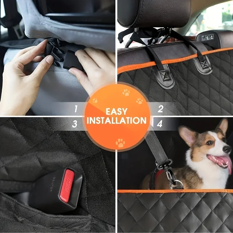 Waterproof Dog Car Seat Cover – Scratch Resistant Pet Hammock