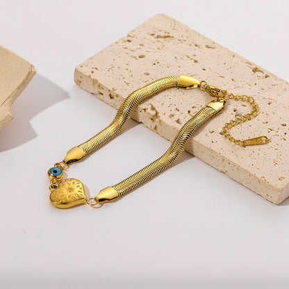 316L Stainless Steel Gold Link Bracelet for Women – Trendy & Durable