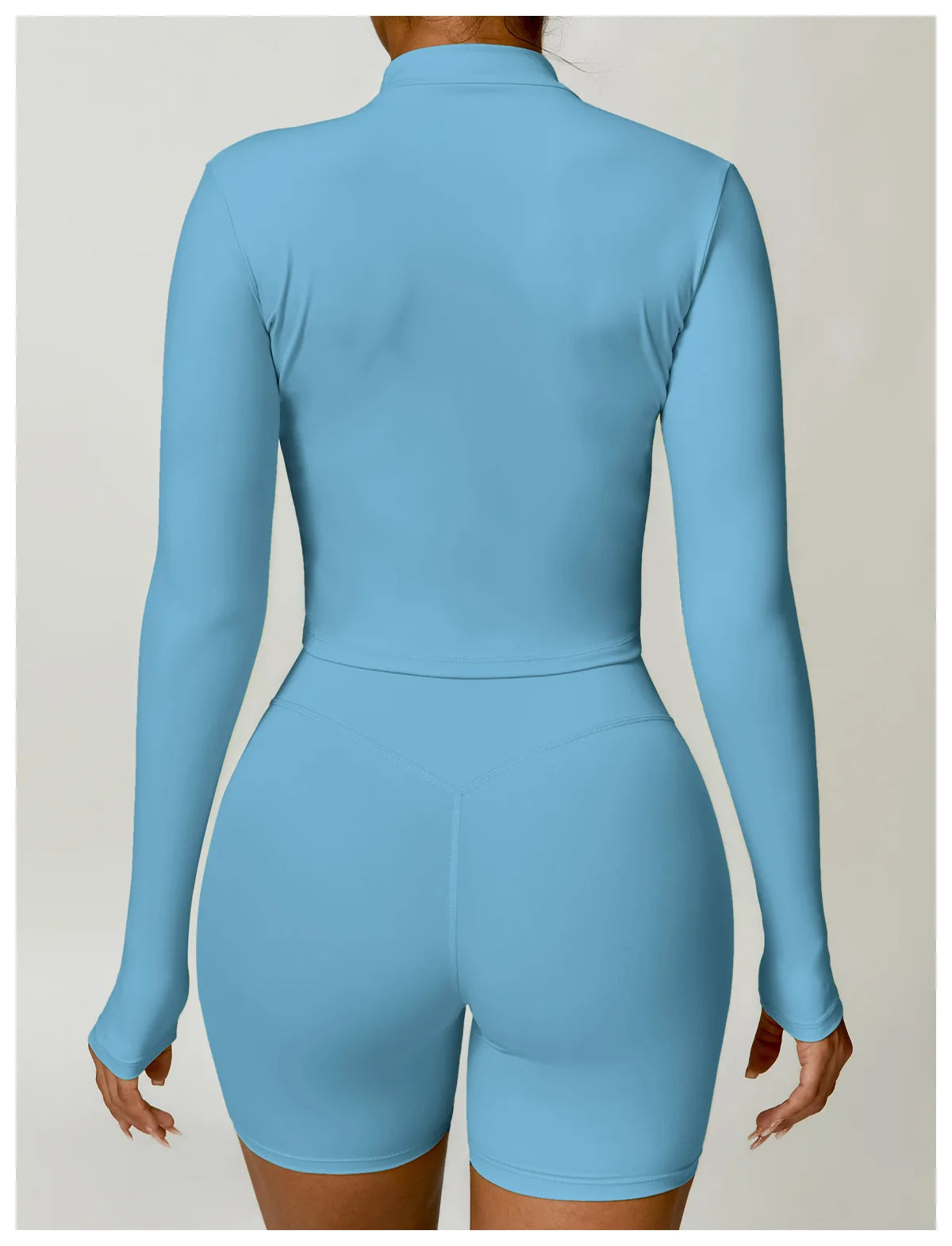 Women’s Slim Fit Zipper Jacket – Long Sleeve Fast-Dry Yoga & Fitness Top