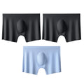 3Pcs/Lot Men's Summer Ultra-thin Boxers Briefs Ice Silk Seamless Underwear Sexy Lingerie Underpants Shorts Breathable Panties