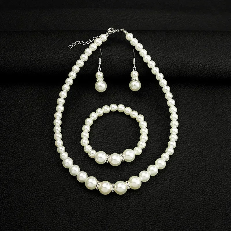 4-Piece Pearl Jewelry Set for Women