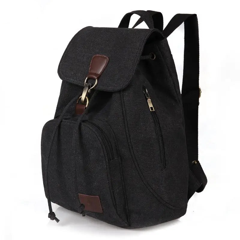 Large Capacity Women’s Canvas Backpack – Casual Vintage Travel & Outdoor Bag