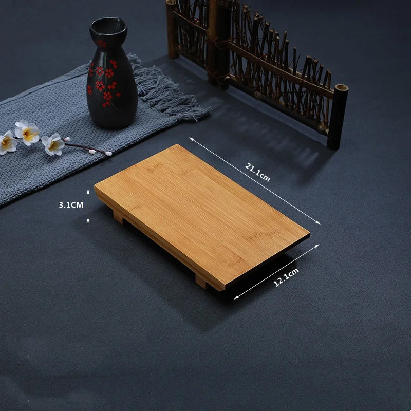 Bamboo Sushi Serving Board – Japanese Sashimi Boat Plate Tray