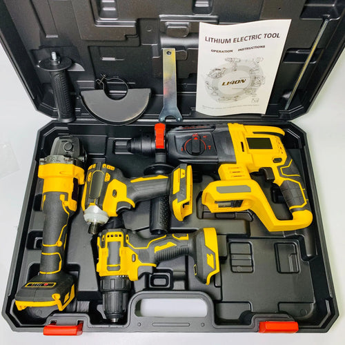 21V Brushless OEM Combination Tools Kit Electric Impact Drill Cordless Wrench Angle Grinder Hammer Drill Power Tool Set