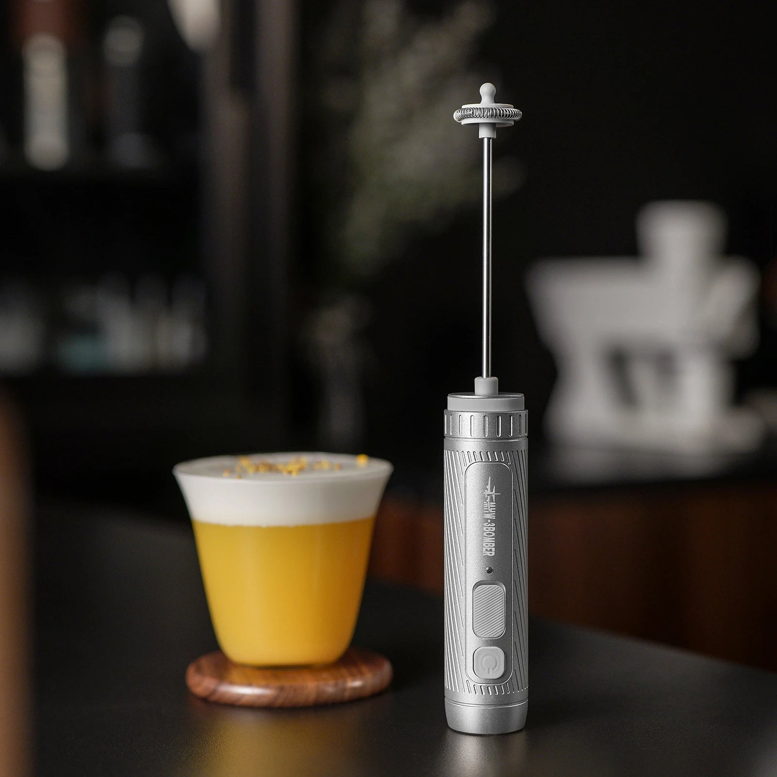 MHW-3BOMBER Electric Milk Frother – USB Rechargeable Coffee Frother