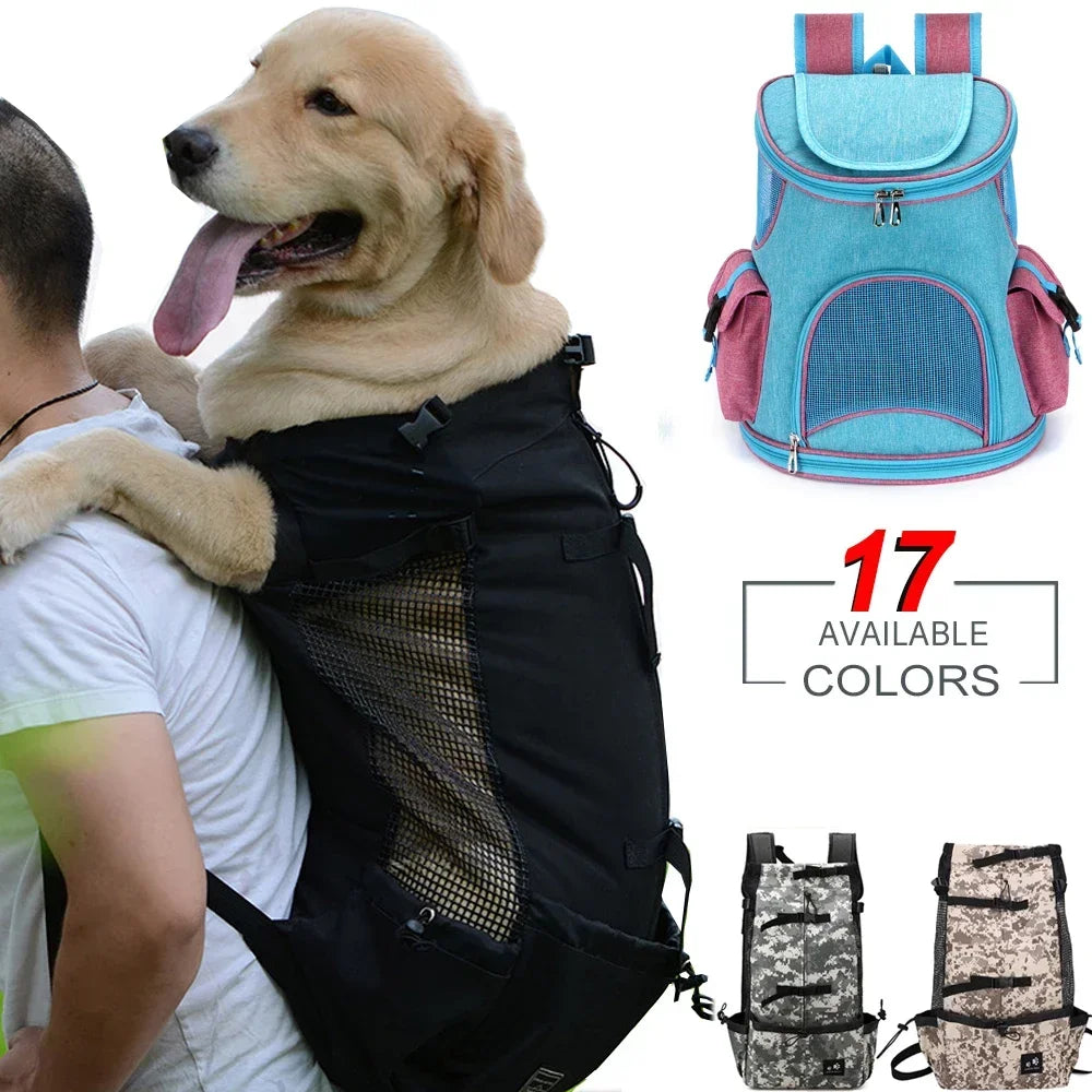 Breathable Pet Carrier Backpack Reflective Portable Travel Bag for Cats & Dogs Outdoor Dog Carrier for French Bulldog