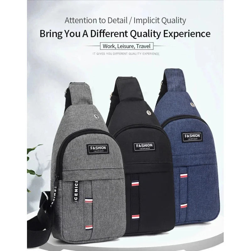 Fashionable and Trendy Lightweight Single Minimalist Shoulder Crossbody Bag for Men with Large Capacity for Leisure and Sports