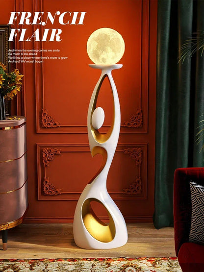 Abstract Dancing Figures Resin Sculpture – Modern Nordic Home Decor