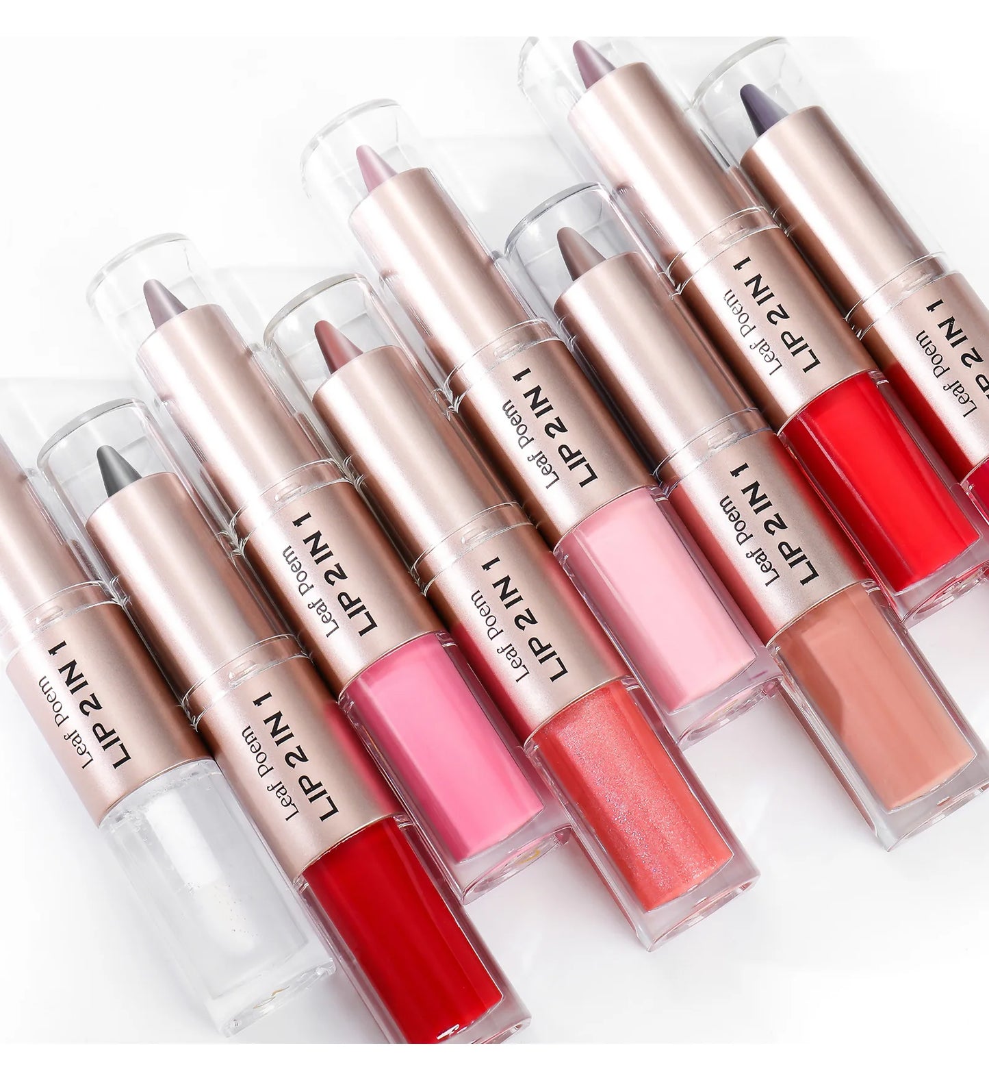 2-in-1 Lip Liner & Gloss – Matte Contour & Clear Shine, Long-Lasting Waterproof