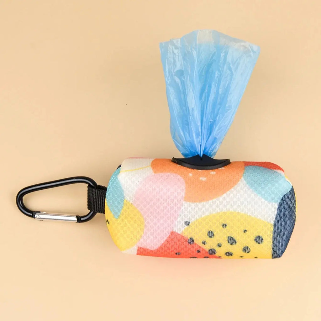 Cute Designer Dog Poop Bag Holder Dispenser Clip-On Waste Bag Holder for Any Dog Leash