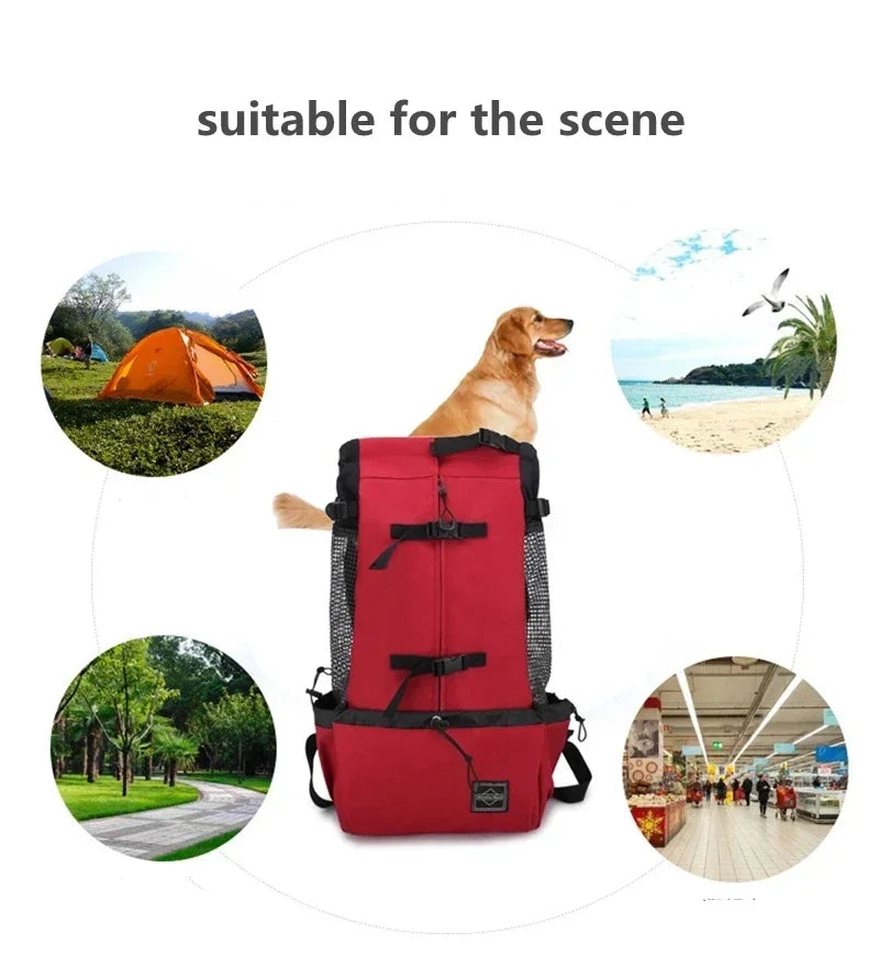 Breathable Pet Carrier Backpack Reflective Portable Travel Bag for Cats & Dogs Outdoor Dog Carrier for French Bulldog