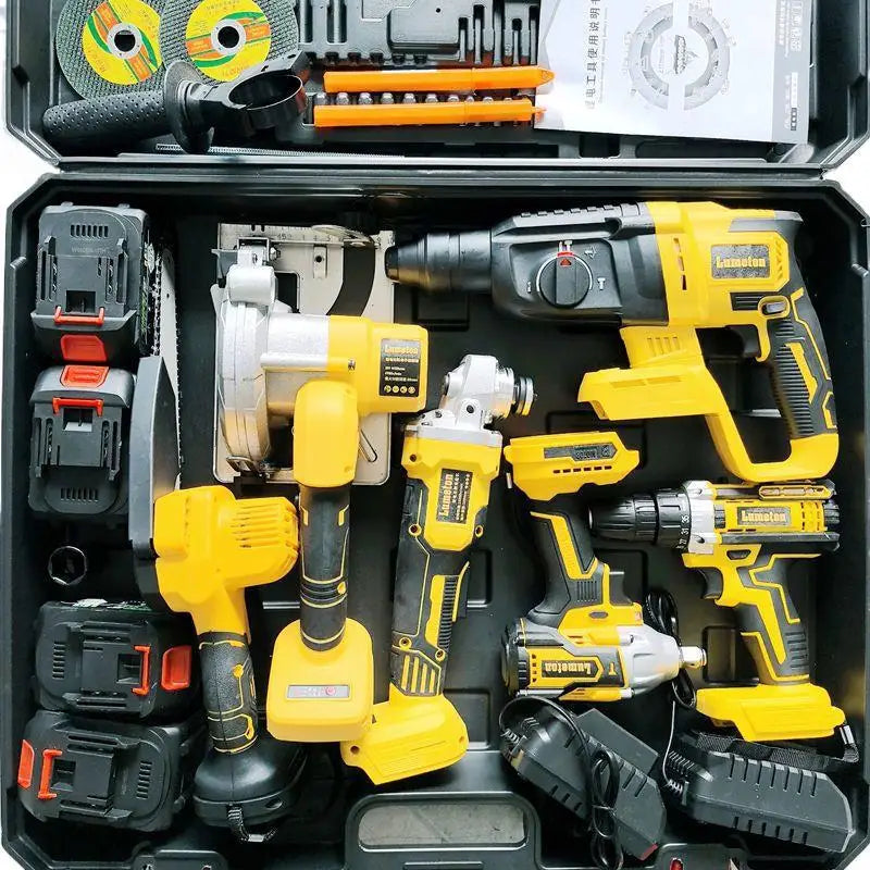 21V Brushless OEM Combination Tools Kit Electric Impact Drill Cordless Wrench Angle Grinder Hammer Drill Power Tool Set