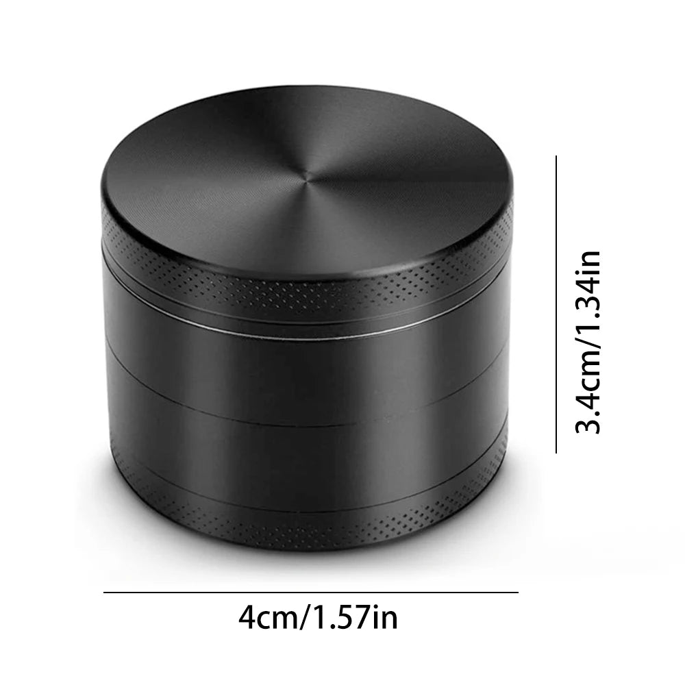 4-Layer Premium Metal Herb Grinder – Multifunctional Tobacco & Herb Crusher