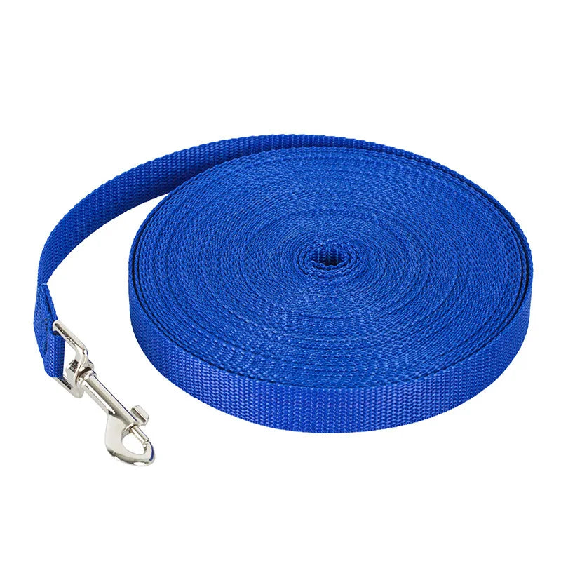 Adjustable Long Dog Training Leash 1.2m–30m Nylon Rope for Outdoor Walking & Recall Control