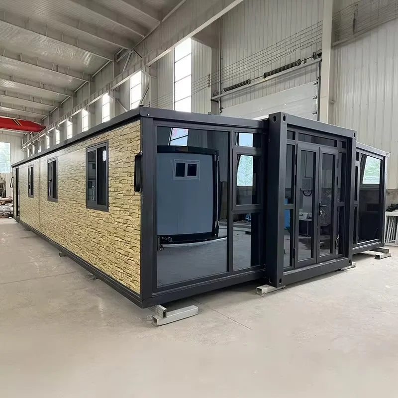 20FT 40FT Prefab Expandable Container House Steel Sandwich Panel Tiny Home with Bathroom Modular Living Cabin