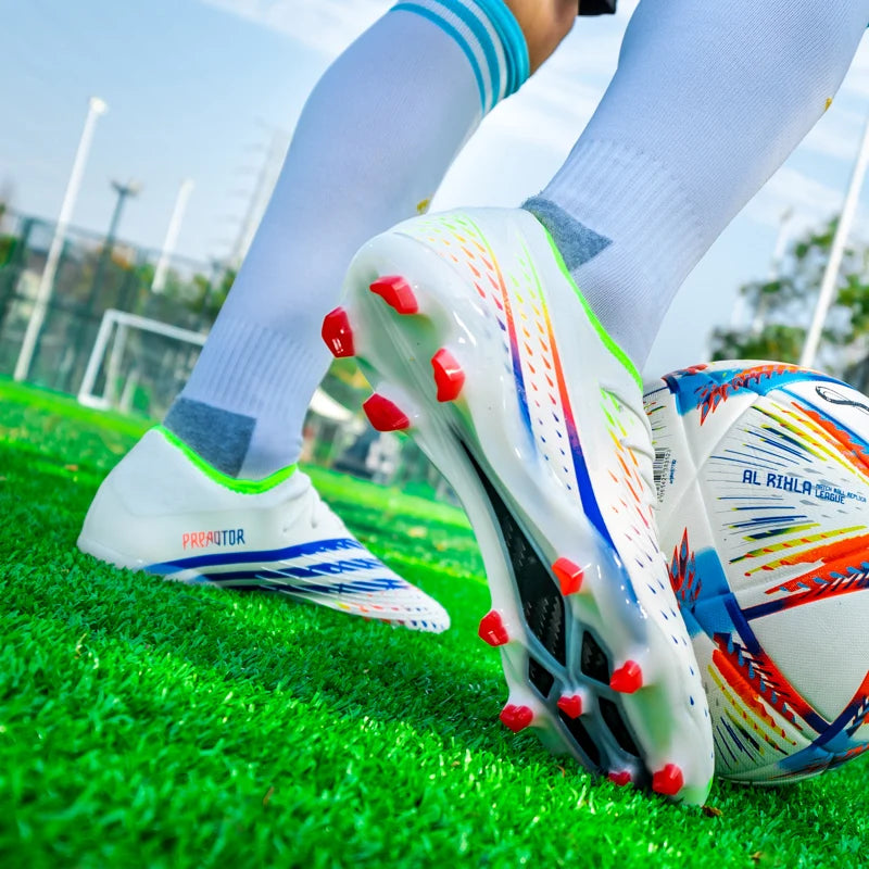 Soccer Shoes Men's Women TF/FG Football Boots Non-Slip Cleats Traning Grass Sneakers Teenagers Outdoor Breathable Sport Footwear