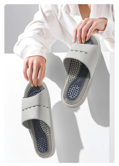 Comfortable PVC Indoor Slippers for Men & Women – Massage & Breathable Home Slides