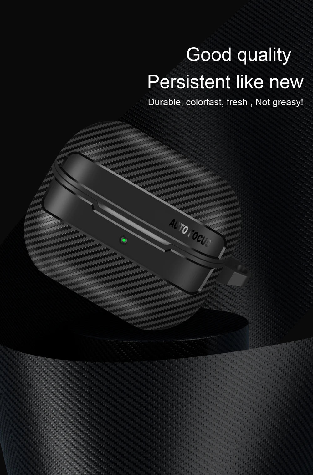 Carbon Fiber Protective Case for Samsung Galaxy Buds3 / Buds 3 Pro with Keyring