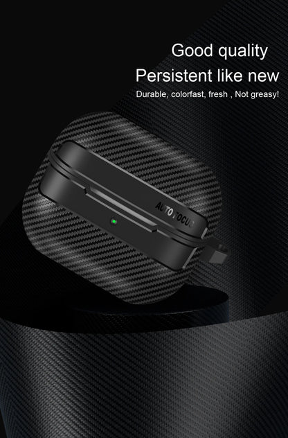 Carbon Fiber Protective Case for Samsung Galaxy Buds3 / Buds 3 Pro with Keyring