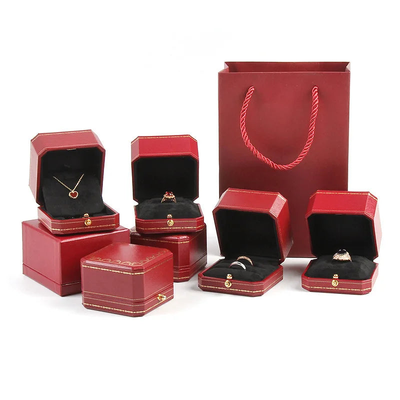 Premium Octagonal Jewelry Box – Elegant Storage for Rings, Necklaces & Bracelets