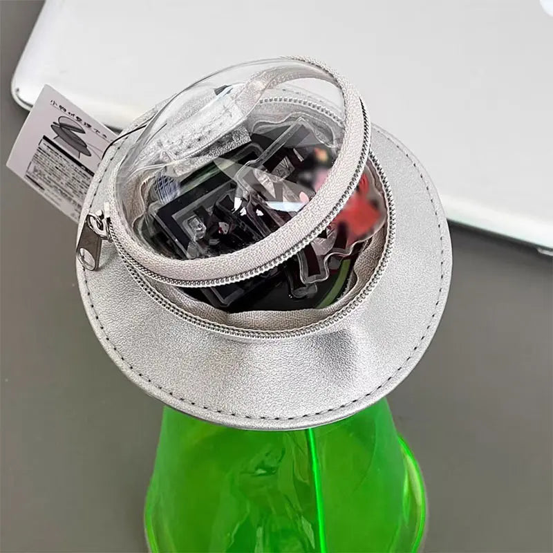 Creative Spaceship Shaped Hanging Storage Bag Transparent Large Capacity Doll Stationery Storage Box Backpack Pendant Cute Gift
