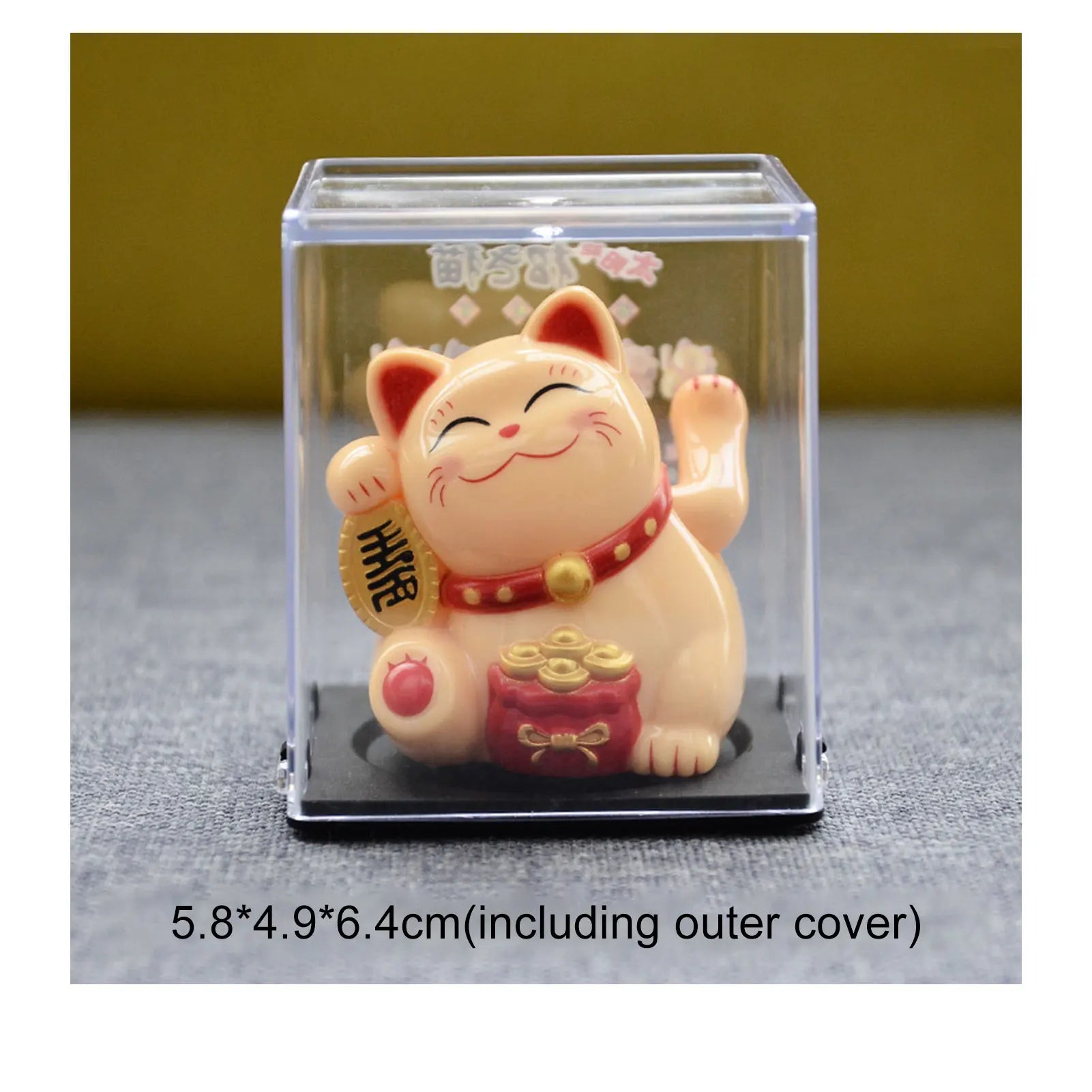 Solar Powered Maneki Neko Lucky Cat – Waving Fortune Cat Decor