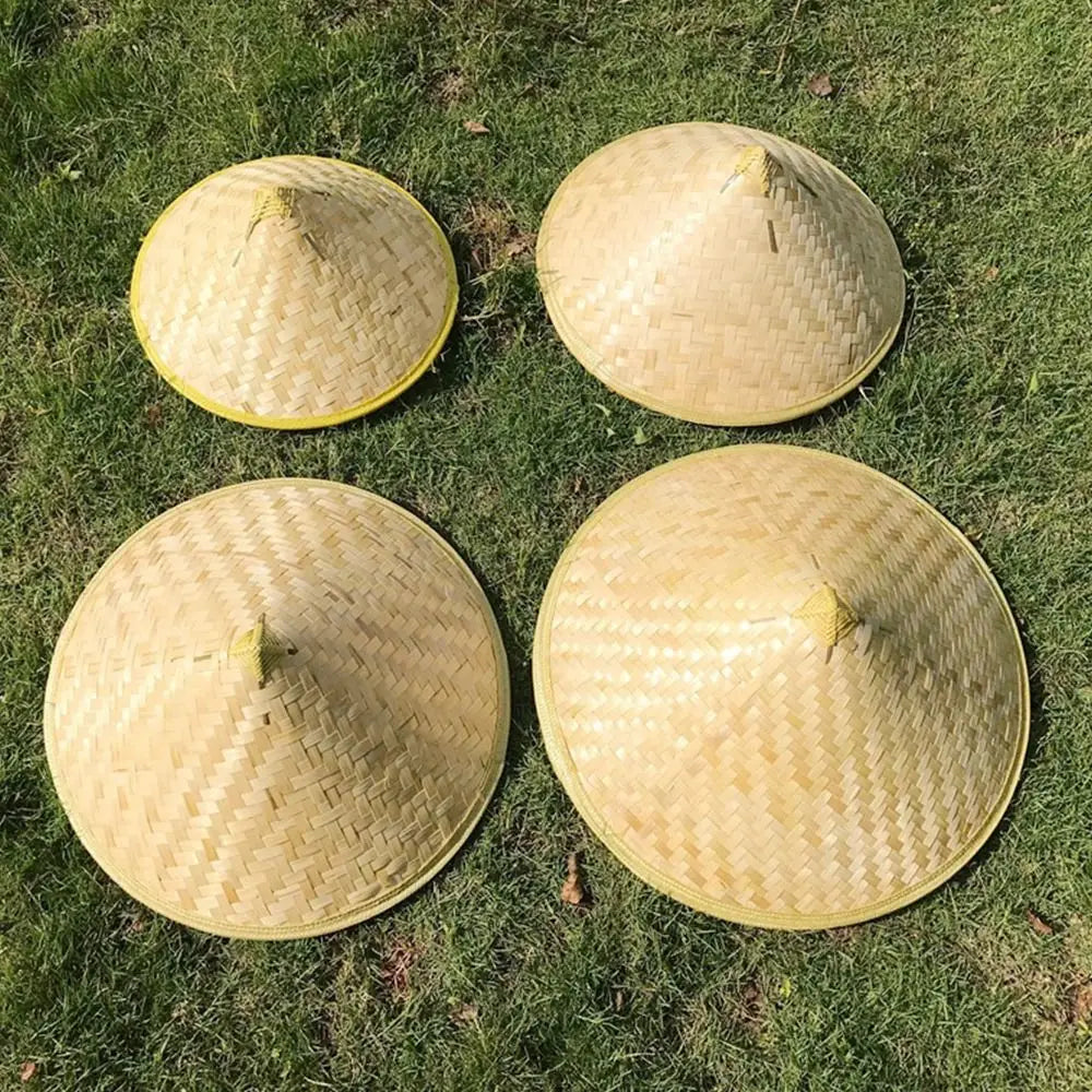 Bamboo Hat Bamboo Woven Hat Dance Props Light Board Bamboo Woven Labor Protection Hat Rainproof Hat Tourist Hat