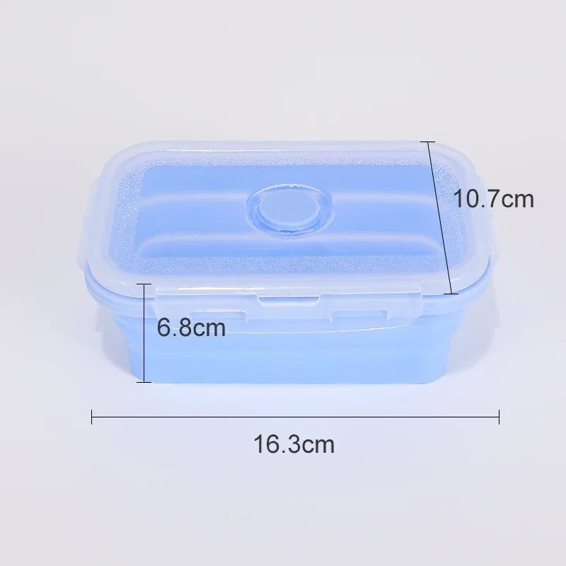 Collapsible Silicone Food Storage Containers – Stackable Lunch Box with Lid